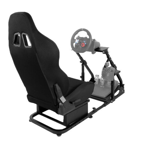 Anman Racing Simulator Wheel Stand with seat fit Logitech Thrustmaster NO Steering Wheel Pedal